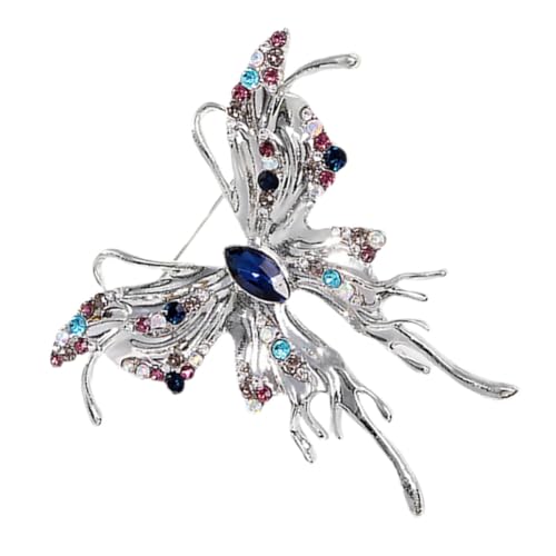 LRXIYODE Schmetterlingsbrosche Strass für Damen Eleganter Anstecker für Hüte Taschen und Kleidung Vielseitiges Accessoire für Besondere Anlässe und Tag von LRXIYODE