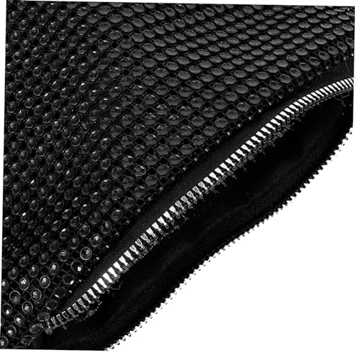 LRXIYODE Schwarze Damen Schultertasche mit Perlenkette Kleine Umhängetasche Leichte Underarm Bag Modisch und Praktisch für Shopping Strand und Alltag für Frauen von LRXIYODE