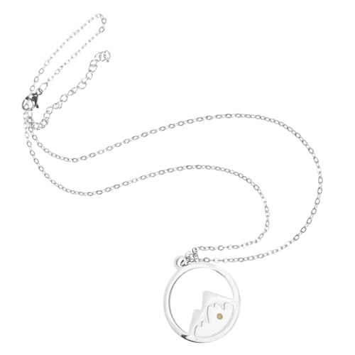 LRXIYODE Senfsamen Halskette mit Berg Anhänger Leichter Charmschmuck für Frauen Kette für Alltag Arbeit Reisen und Besondere Anlässe Perfektes für Freundin oder Ehefrau von LRXIYODE