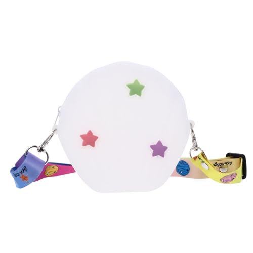 LRXIYODE Shell Shape Zipper Crossbody Bag Damen Umhängetasche Weiß Silikon Kleine Geldbörse Modisch Großes Fassungsvermögen Alltag Strand Tasche von LRXIYODE
