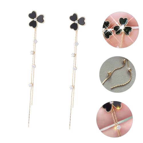 LRXIYODE Silberne Clover Dangle Earrings Irischer Kleeblatt Ohrschmuck mit Tassel Stilvoll und Leicht für Damen zu Patricks Day Hochzeit Party und Alltag Geeignet von LRXIYODE