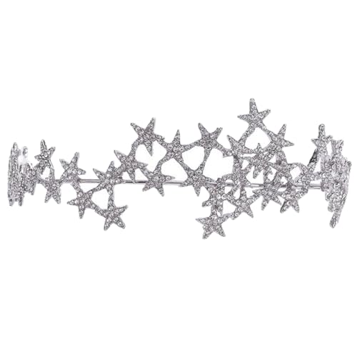 LRXIYODE Silberne Haarkrone mit Funkelndem Strass pentagramm Verstellbares Braut Stirnband für Frauen Eleganter Kopfschmuck für Hochzeit Geburtstag Bankett und Festliche Anlässe LRXIYODE Silberne Haarkrone mit Funkelndem Strass pentagramm Verstellbares Braut Stirnband für Frauen Eleganter Kopfschmuck für Hochzeit Geburtstag Bankett und Festliche Anlässe von LRXIYODE