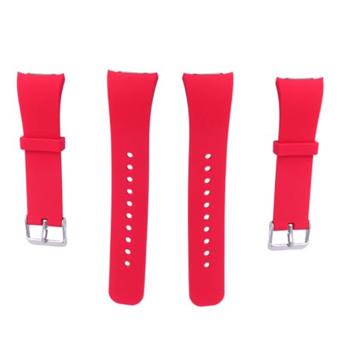 LRXIYODE Silikon Ersatzarmband Kompatibel für Gear Pro Verstellbares Ergonomisches Sport Armband Rot Weiches Langlebiges Uhrenarmband für Fitnessuhr Angenehm zu Tragen von LRXIYODE