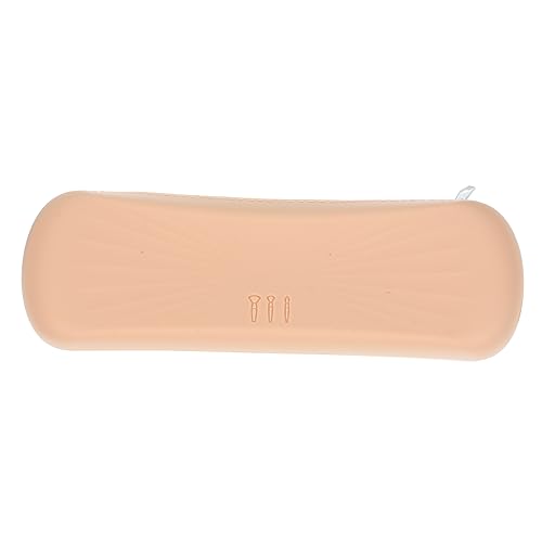 LRXIYODE Silikon Make Up Pinselhalter mit Reißverschluss Leichter Staubdichter Kosmetik Organizer Tragbarer Reise Organizer für Make Up Pinsel Kompakte Aufbewahrungstasche für Unterwegs von LRXIYODE