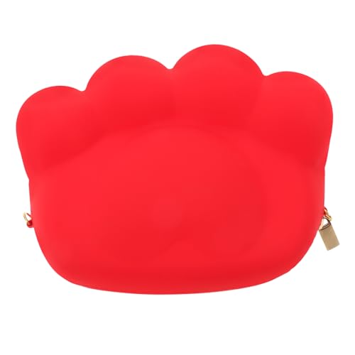 LRXIYODE Silikon Münzbörse Damen mit Niedlichem Katzenpfoten Design Weiche Handliche Münzgeldbörse Praktische Geldtasche für Kleingeld und Kleine Essentials Handtasche für Frauen von LRXIYODE