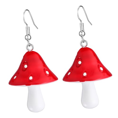 LRXIYODE Simulierte Pilzohrringe für Frauen Kreative Ohrringe Hochwertigem für Partys und Besondere Anlässe Bringen Einen Hauch von Originalität und Stil Outfit von LRXIYODE