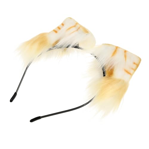 LRXIYODE Simuliertes Katzenohren Stirnband Orange Cosplay Haarreif Party Kopfschmuck Verarbeitung Leicht Tragbar Für Kostümfest Karneval von LRXIYODE