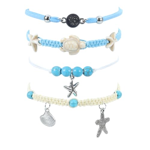 LRXIYODE Sommer Strand Fußkettchen Damen Fußkette Verstellbar Alloy Schmuck Für Party Urlaub Alltag von LRXIYODE