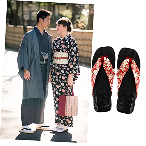 LRXIYODE Sommerliche Damen Clogs Holzsandalen Japanischer Stil Flache Sohle Bequeme Mode Hausschuhe Für Innen Außen von LRXIYODE