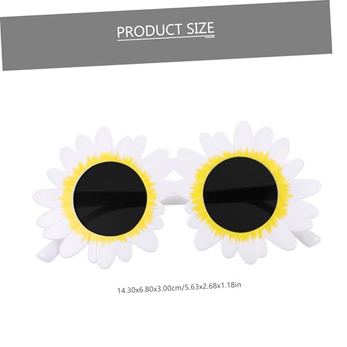 LRXIYODE Sonnenbrille Blütenform Weiß Leicht Uv Schutz Partybrille Mädchen Jungen Sommeraccessoire Robust und Wiederverwendbar von LRXIYODE