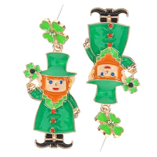 LRXIYODE St Patricks Ohrringe Vierblättrige Kleeblatt-ohrringe Dekorative Metallohrringe Für Damen Ohrringe Für Irische Festivals St Patricks Für Karneval von LRXIYODE