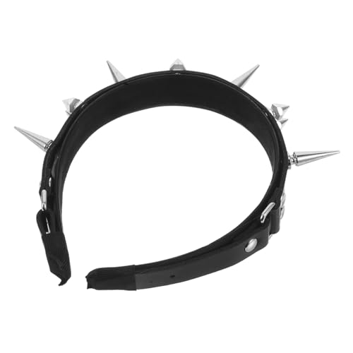 LRXIYODE Steampunk Gothic Stirnband Metall mit Nieten Spitzen Punk Kopfschmuck Damen Barock Haarreifen für Halloween Cosplay Party Modisches Accessoire von LRXIYODE