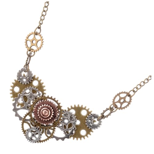 LRXIYODE Steampunk Halskette mit Zahnrädern Vintage Retro Anhänger Gothic Schmuck für Damen und Herren Modisches Accessoire für Partys und Alltag von LRXIYODE