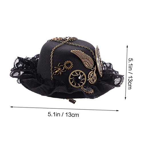 LRXIYODE Steampunk Kleiner Retro Hut Haarspange Performance Zubehör Leichter Kunststoff für Damen Party Karneval Kostüm von LRXIYODE