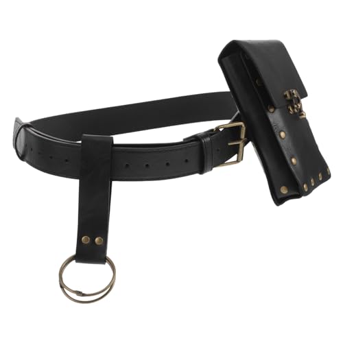 LRXIYODE Steampunk Gürteltasche Für Damen Und Herren Mittelalterliche Renaissance Bauchtasche Aus Pu Verstellbare Hüfttasche Für Cosplay Retro Geldbörse Mit Geräumigen Fächern Für von LRXIYODE