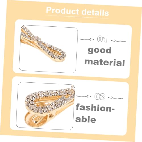 LRXIYODE Strass Haarklammer Damen mit Glitzer Zirkonia Eleganter Entenmaul haarclip Fester Griff Funkelnde Haarspange für Braut Hochzeit Party und Festliche Anlässe von LRXIYODE