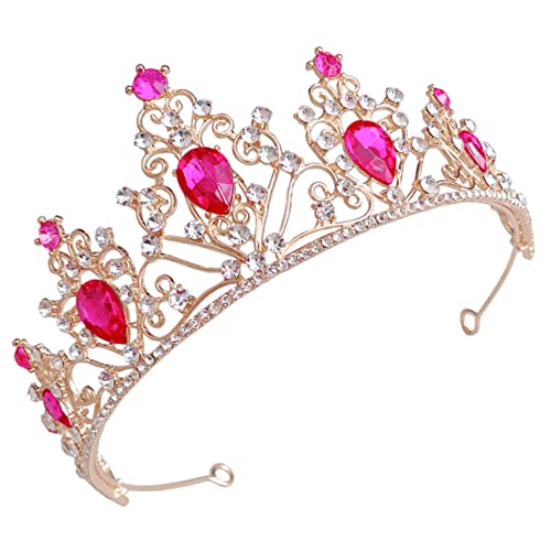 LRXIYODE Strass Kristallkrone Braut Tiara Eleganter Hochzeit Haarschmuck Leicht Tragbar Verarbeitung Geeignet für Hochzeit Geburtstag Verlobung Party und Fotoshootings von LRXIYODE