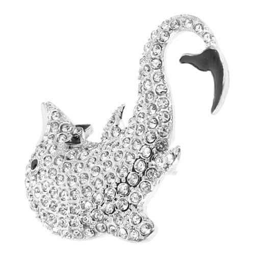 LRXIYODE Stylische Koreanische Delfin Brosche aus Robustem Legierungs mit Funkelnden Strasssteinen Modisches Tier Anstecknadel Design für Damenmäntel Anzüge und Pullover von LRXIYODE