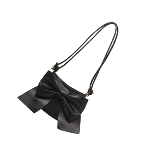LRXIYODE Stylische Umhängetasche für Damen mit Großem Schleifen Design PU Vielseitig Einsetzbare Schultertasche mit Reißverschluss für Alltag und Ausgehen von LRXIYODE
