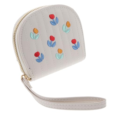 LRXIYODE Praktische Kleine Geldbörse Mit Stickerei Münzgeldbörse Für Damen Langlebiges Pu- Und Leicht Zu Reinigen Für Reisen Und Alltag von LRXIYODE