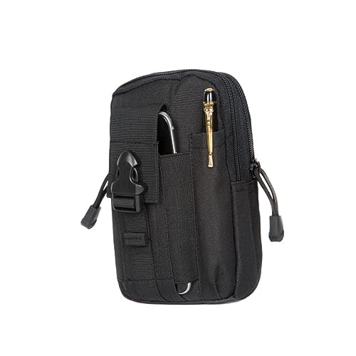 LRXIYODE Taktische Hüfttasche für Herren Multifunktionale Gürteltasche Schwarz für Handy Geldbörse und Schlüssel Wasserdichtes Design für Outdoor Aktivitäten Wie Wandern und Camping von LRXIYODE