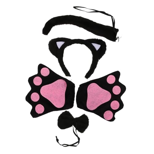 LRXIYODE Teiliges Katzenkostümset Damen mit Weichen Flauschigen Katzenohren Haarreif und Katzenpfoten Handschuhen Bequemes Cosplay Zubehör für Halloween Karneval Partys und Kostümbälle LRXIYODE Teiliges Katzenkostümset Damen mit Weichen Flauschigen Katzenohren Haarreif und Katzenpfoten Handschuhen Bequemes Cosplay Zubehör für Halloween Karneval Partys und Kostümbälle von LRXIYODE
