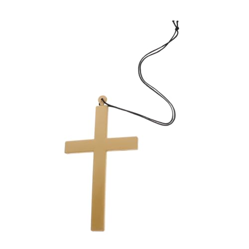 LRXIYODE Traditionelles Europäisches Plastik Kreuz Schmuckanhänger Sakrales Design Detaillierte Verarbeitung Dekorative Halskette für Priester und Mönche Geeignet für Halloween Kostüm und von LRXIYODE