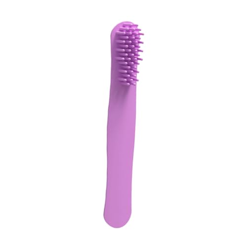 LRXIYODE Tragbarer Silikon Haarkamm Kräftiges Violett Einzigartiges Design für Einfache Aufbewahrung Vielseitig zum Entwirren Styling und Massage für Damen Unterwegs von LRXIYODE