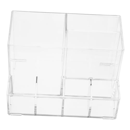 LRXIYODE Transparente Acryl Aufbewahrungsbox mit Mehreren Fächern Makeup Pinsel und Lippenstift Organizer Langlebiger Kosmetik Behälter mit Glatten Kanten Praktischer Eyebrow Pencil und von LRXIYODE