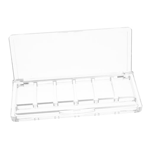LRXIYODE Transparente Lidschatten Palette mit Fächern für Blush und Concealer Kompakte Make Up Aufbewahrungsbox Vielseitiger Organizer für Reise und Täglichen Gebrauch Stilvolles Design von LRXIYODE