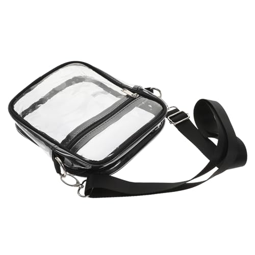 LRXIYODE Transparente PVC Umhängetasche mit Reißverschluss Verstellbar Leichte Crossbody Bag für Damen und Herren Geeignet für Sportveranstaltungen Konzerte und Alltag Praktische von LRXIYODE