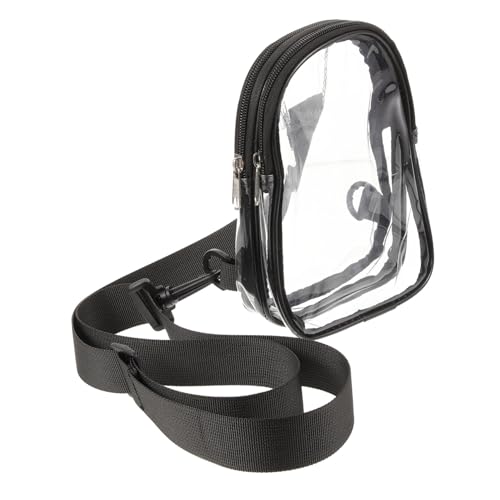 LRXIYODE Transparente Sport Brusttasche Verstellbar mit Robustem Reißverschluss Vielseitig Tragbar für Wandern Radfahren Shopping Stadion Zugelassen Schwarz von LRXIYODE