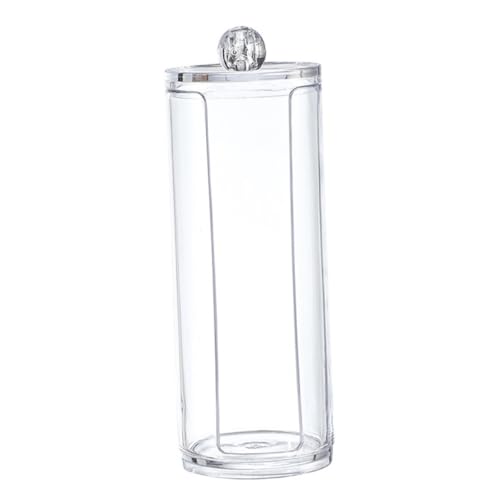 LRXIYODE Transparente Wattepads Aufbewahrungsbox aus mit Nut Wasserdichter Kosmetik Organizer für Baumwollpads Wattestäbchen und Make Up Zubehör Modernes Minimalistisches Design Glatte von LRXIYODE