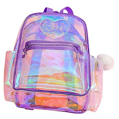 LRXIYODE Transparenter Rucksack Mit Herzdesign Für Damen Für Konzerte Festivals Und Alltag Kleiner Leicht Und Modisch von LRXIYODE