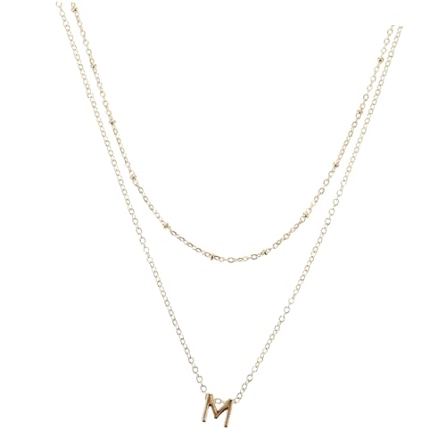 LRXIYODE Buchstabenkette Für Frauen Zierliche Halskette Mit Buchstabenanhänger Minimalistische Damen-halskette Vielseitig Tragbar Für Verschiedene Anlässe von LRXIYODE