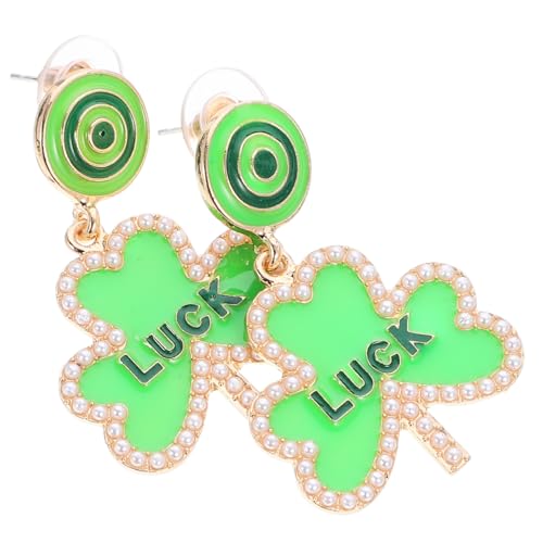 LRXIYODE Trendige Shamrock Ohrringe für Damen mit Funkelnden Strasssteinen Leichter Langlebiger Legierung für St Patrick's Day Party und Alltag Elegantes Kleeblatt Design LRXIYODE Trendige Shamrock Ohrringe für Damen mit Funkelnden Strasssteinen Leichter Langlebiger Legierung für St Patrick's Day Party und Alltag Elegantes Kleeblatt Design von LRXIYODE