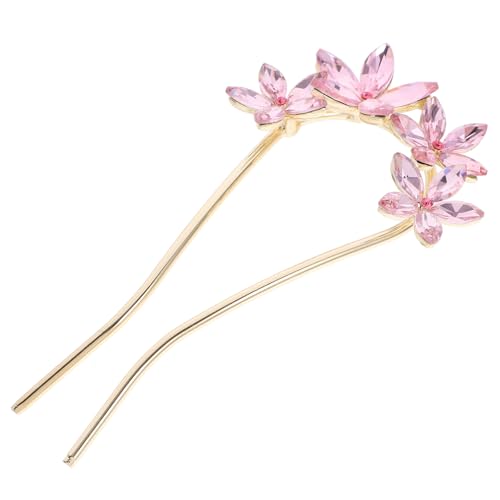 LRXIYODE U Förmige Haarnadel mit Funkelnden Kristallsteinen Eleganter Haarschmuck für Frauen Stabile Haarspange für Hochzeiten Brautschmuck und Festliche Frisuren Robustes Design von LRXIYODE