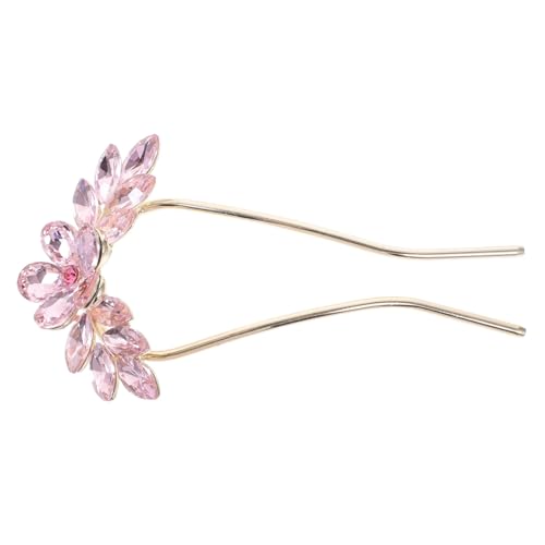 LRXIYODE U förmige Haarnadel mit Strassblume Großer Brautschmuck für Frauen Fester Sitz Elegant für Hochzeiten und Besondere Anlässe Modisches Haaraccessoire für Erwachsene Vielseitig und von LRXIYODE