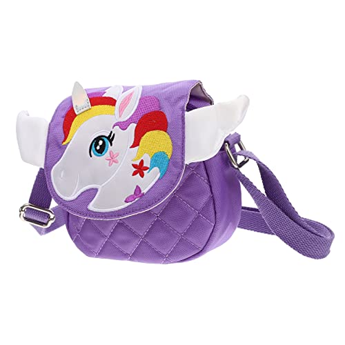 LRXIYODE Einhorn Umhängetasche für Mädchen Cartoon Stil Langlebig für Kleinkinder Süße Kinder Geldbörse von LRXIYODE