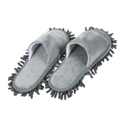 LRXIYODE Unisex Mop Slippers Rutschfeste Waschbare Hauspantoffeln mit Offener Zehenöffnung Bequeme Bodenreinigungsschuhe für Damen und Herren für Kalte Monate und Alltag von LRXIYODE