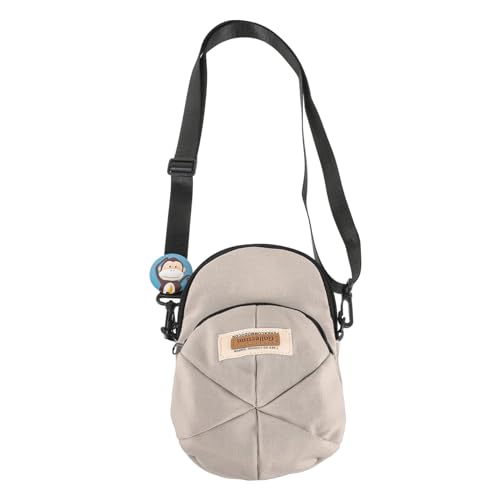 LRXIYODE Unisex Umhängetasche Verstellbar Leichter Sling Bag Schultertasche für Alltag Shopping und Freizeit Modische Crossbody Bag aus Weichem mit Robustem Tragegurt Khaki von LRXIYODE