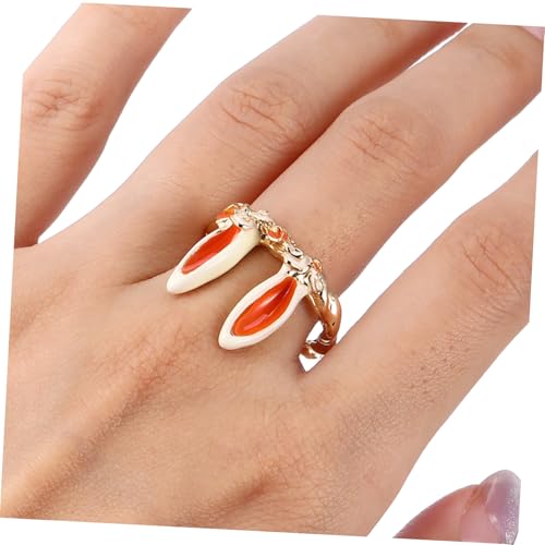 LRXIYODE Kaninchenohr Offener Ring Damenring Verstellbar Ebene Schmuck Für Frauen Niedliches Accessoire von LRXIYODE