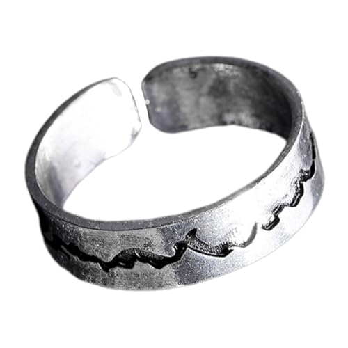 LRXIYODE Verstellbarer Vintage Silberring mit Crack Design Modisches Offenes Fingerornament in Blau Grün Kreativer Schmuck für Damen als zu Geburtstag und LRXIYODE Verstellbarer Vintage Silberring mit Crack Design Modisches Offenes Fingerornament in Blau Grün Kreativer Schmuck für Damen als zu Geburtstag und von LRXIYODE