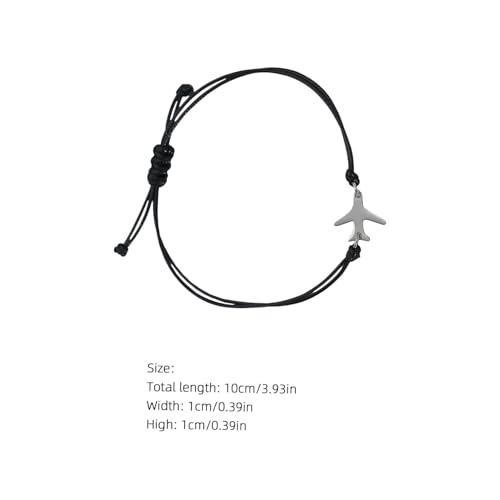 LRXIYODE Verstellbares Flugzeug Armband Herren Geflochtenes Seilarmband Freundschaftsgeschenk Für Freund Junge Leichtes Handgelenk Schmuck Komfortabel Und Robust von LRXIYODE
