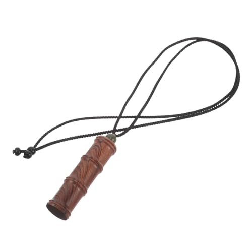 LRXIYODE Vintage Bambus Gelenk Halskette Damen Holzanhänger Flakon Kette mit Langer Kordel Ethnischer Stil Schmuck Naturholz Vintageschmuck für Alltag Party und Büro von LRXIYODE