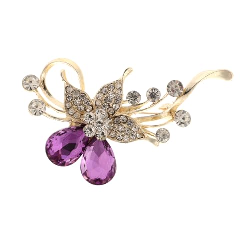 LRXIYODE Blumennadel Mit Rosenmotiv Und Strass Für Damen Broschennadel Für Kleider Und Schal Vintage-blumenbrosche Für Hochzeiten Und Besondere Anlässe von LRXIYODE