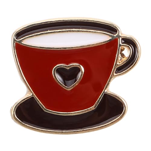 LRXIYODE Vintage Brooch Metall Anstecknadel Cartoon Design Robuste Legierung Kaffeeliebhaber Accessoire für Kleidung und Taschen von LRXIYODE