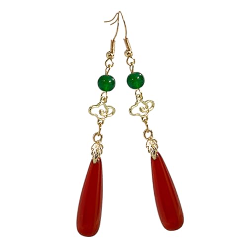 LRXIYODE Edelsteinohrringe Für Damen Lange Baumelnde Ohrhänger Mit Einzigartigem Edelsteindekor Tropfenohrringe Für Frauen Und Teenager-mädchen Langlebig Und Hypoallergen von LRXIYODE