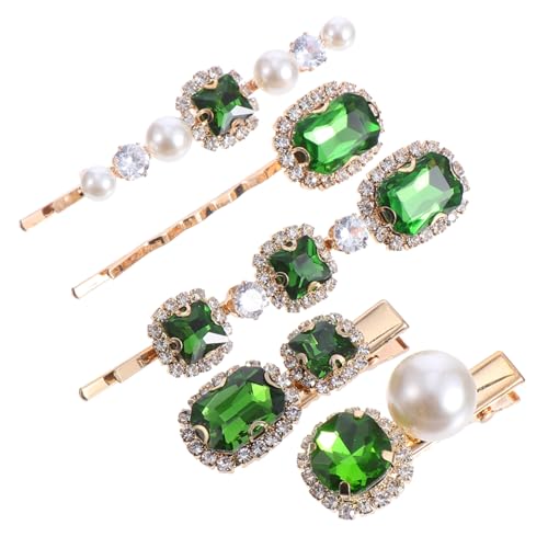 LRXIYODE Vintage Grüne Haarspange mit Strasssteinen und Perlen Teiliges für Damen und Mädchen Modischer Haarschmuck Leichter Kompakter Haarklammer für Vielseitige Frisuren LRXIYODE Vintage Grüne Haarspange mit Strasssteinen und Perlen Teiliges für Damen und Mädchen Modischer Haarschmuck Leichter Kompakter Haarklammer für Vielseitige Frisuren von LRXIYODE