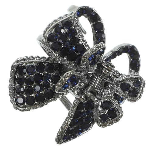 LRXIYODE Vintage Haarklammer mit Strasssteinen Kleiner Haarkralle für Hohen Pferdeschwanz Eleganter Haarclip für Frauen und Mädchen Geeignet für Partys Hochsteckfrisuren und Alltag von LRXIYODE